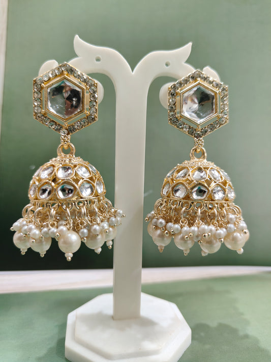 Pearl jhumkas