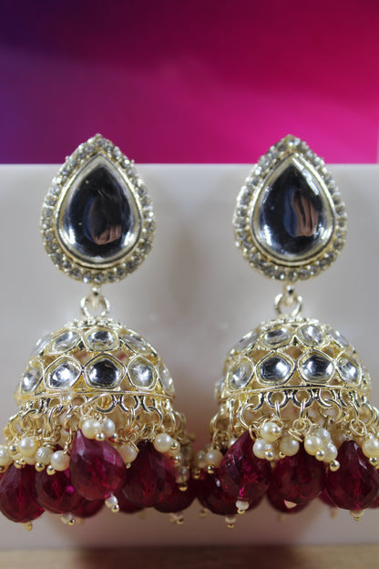 Kundan jhumka