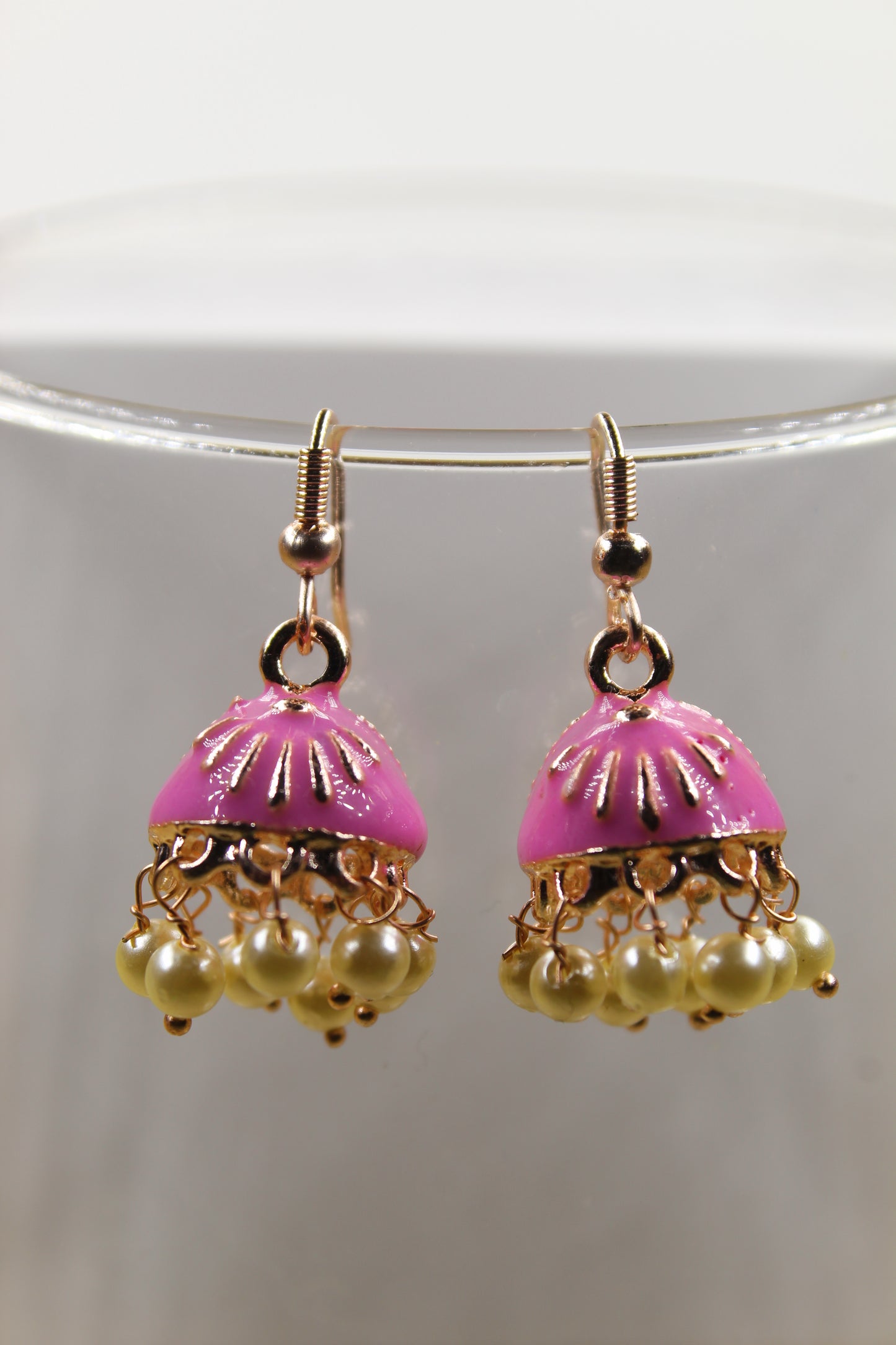 Pink Dazzling Jhumka