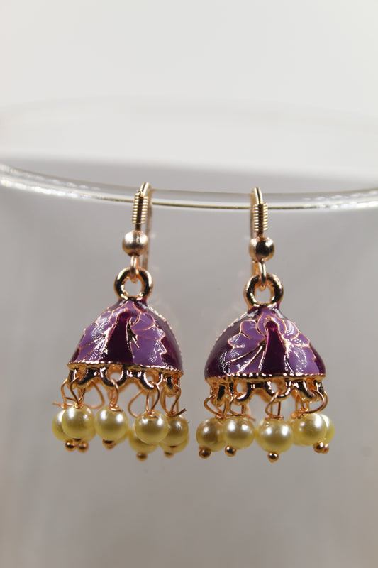 Purple Dazzling Jhumka