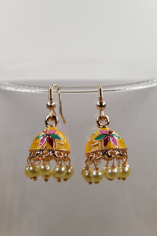 Yellow Dazzling Jhumka