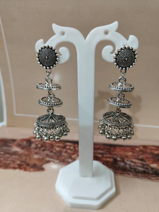 oxidized step jhumka