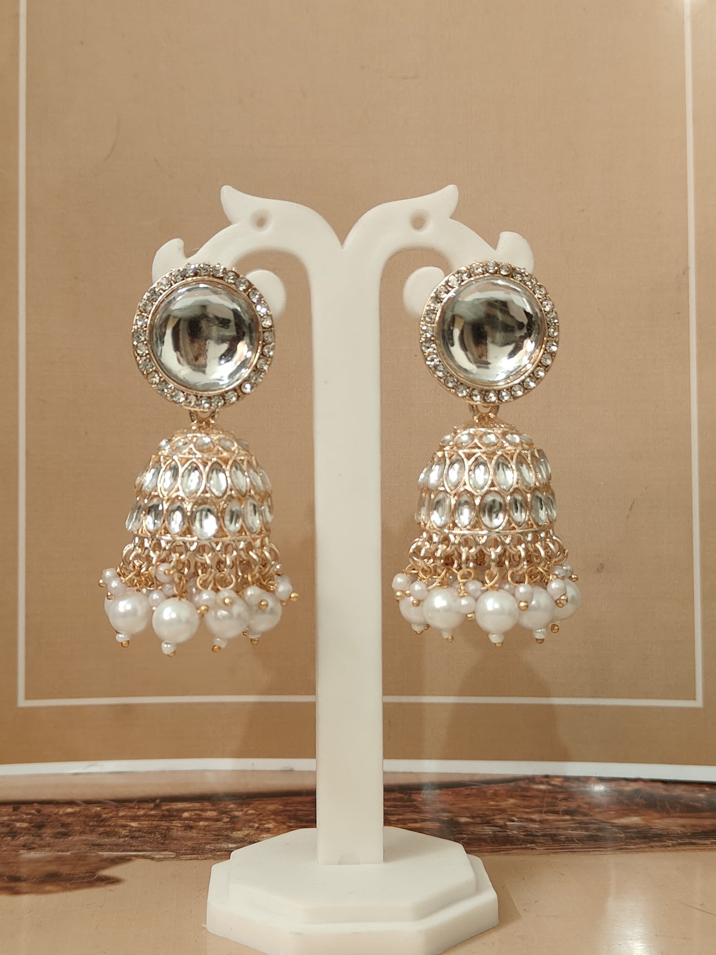 Kundan Jhumkas