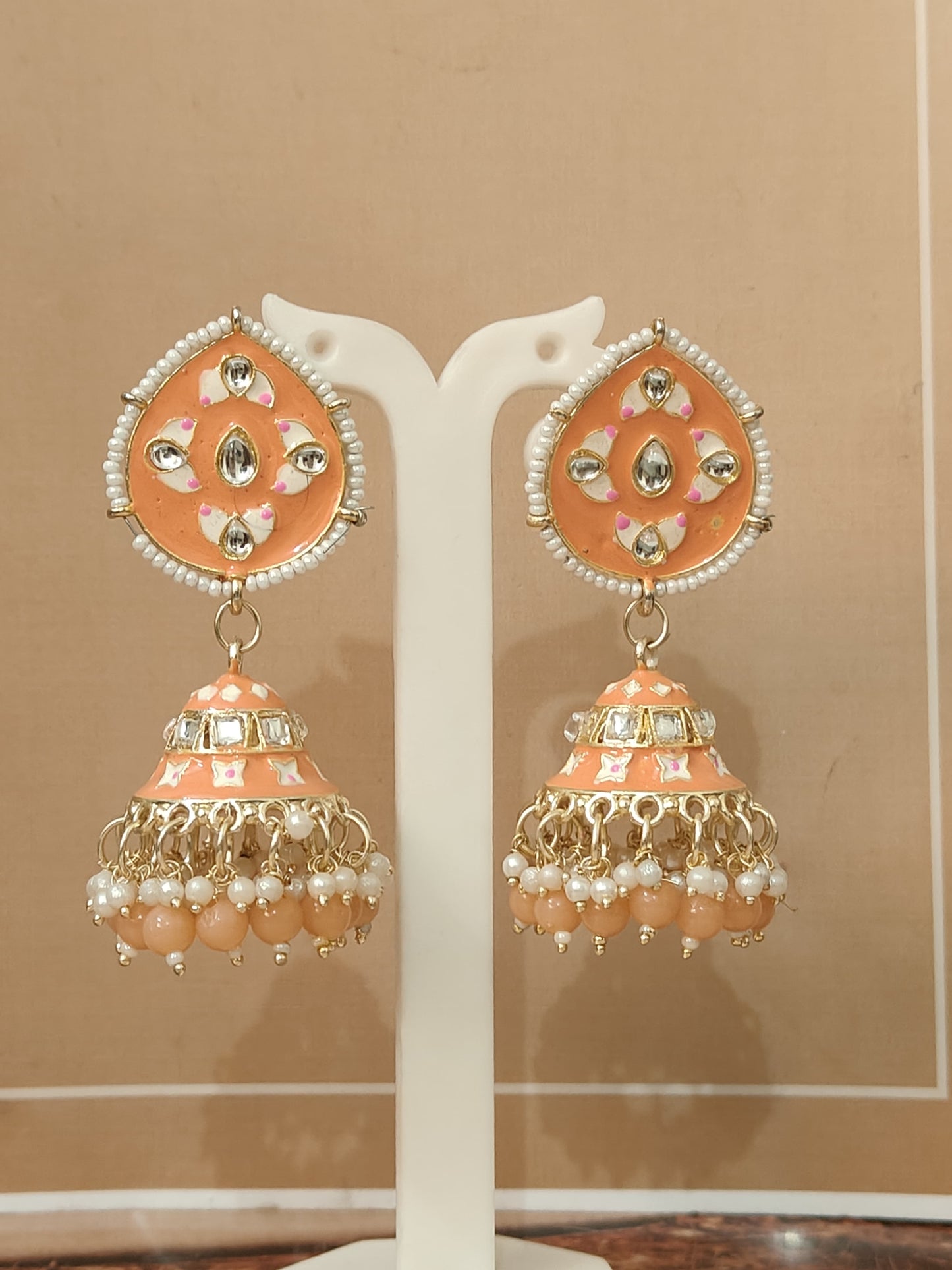 coral jhumka