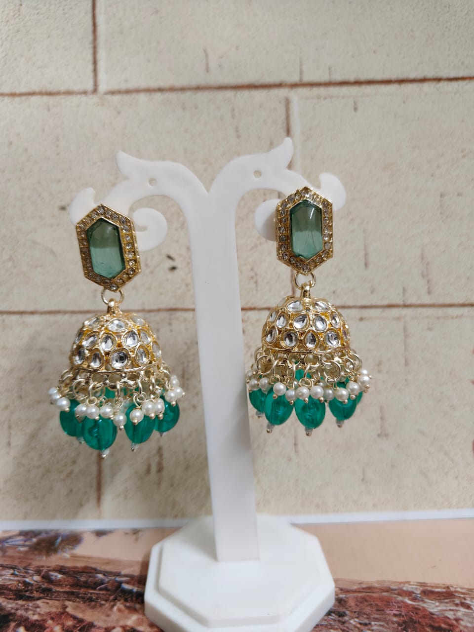 Turquoish green Jhumka